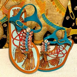 Dolce & Gabbana Embellished Rhinestone Thong Sandals